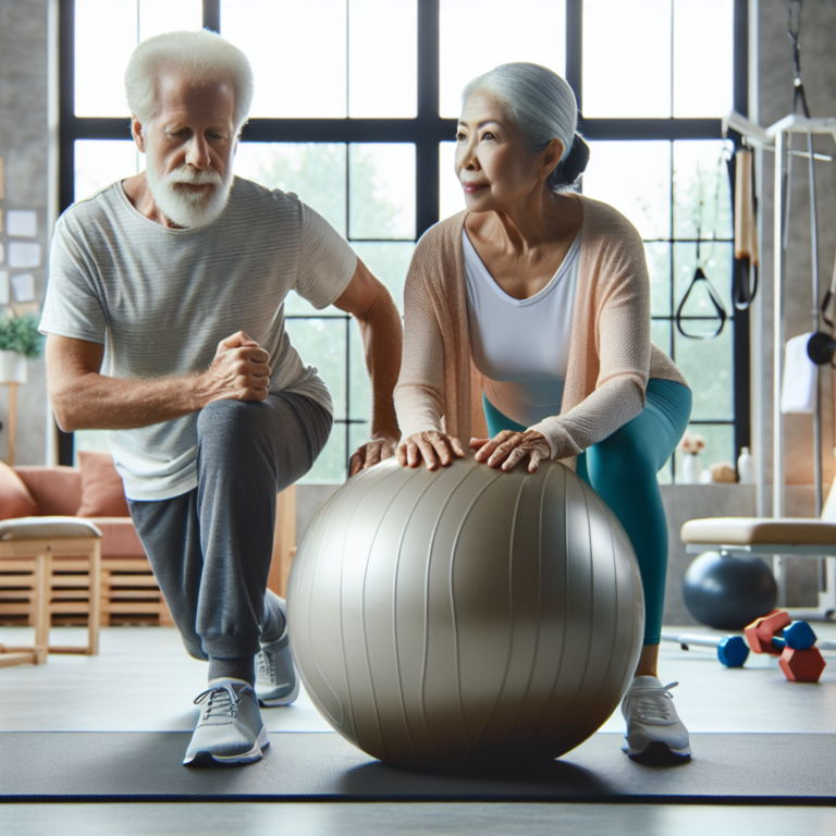 A importância da bola suíça para treinos de equilíbrio em idosos