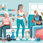 Dicas de segurança para idosos durante treinos em casa.